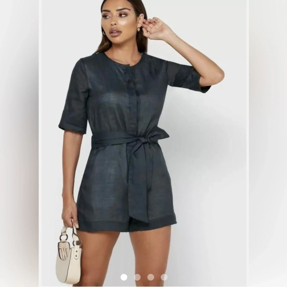 Banana Republic RAMIE ROMPER size 12 Color Turtle Green